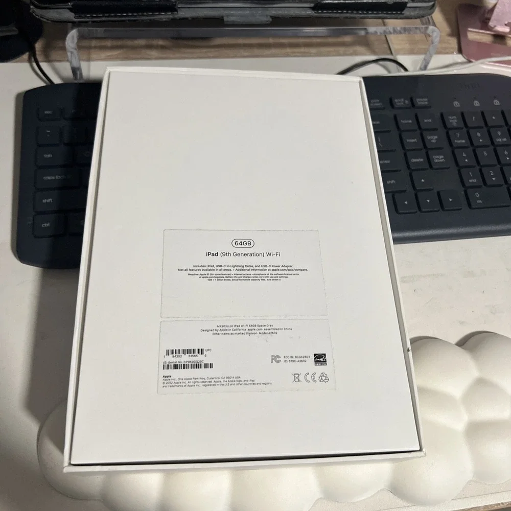 Empty Box for Apple MK2K3LL/A iPad Wi-Fi 64GB Space Gray 9th Generation No iPad